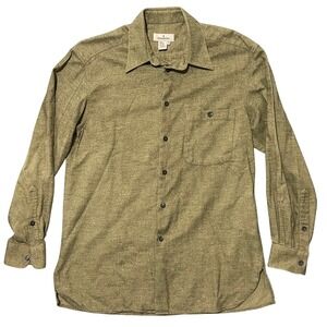 Ermenegildo Zegna Mens Button Down Shirt Long Sleeve Flannel Cotton Italy Size M